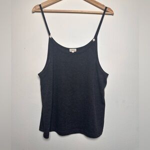 DONNI. Knit Pearl Tank in Charcoal
